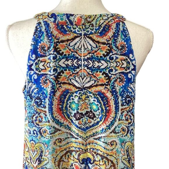AB Studio Boho Mini Sleeveless Halter Style Dress Above the Knee Women’s Size Me - Picture 4 of 9